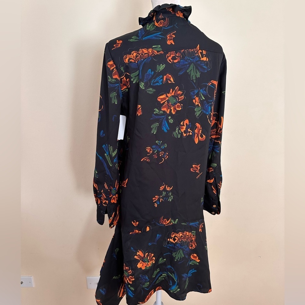 TORY BURCH Women Asymmetrical Hem Floral Cora Dress Size 0 - Picture 8 of 11